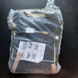 Black Stylish Baby Diaper Bag Backpack with Changing Station and Bassinet NWT